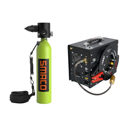 Mini bouteille de plongée S500 + Compresseur 12/220V