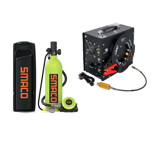 Mini bouteille de plongée S400Plus + Compresseur 12/220V
