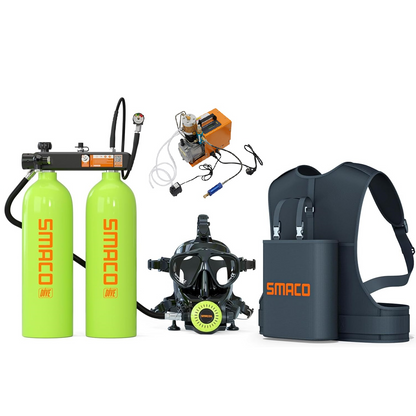 Mini bouteille de plongée S700Max + Masque M8058 + Compresseur 220V