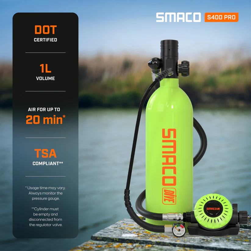 Mini bouteille de plongée S400Plus  + Masque M8058