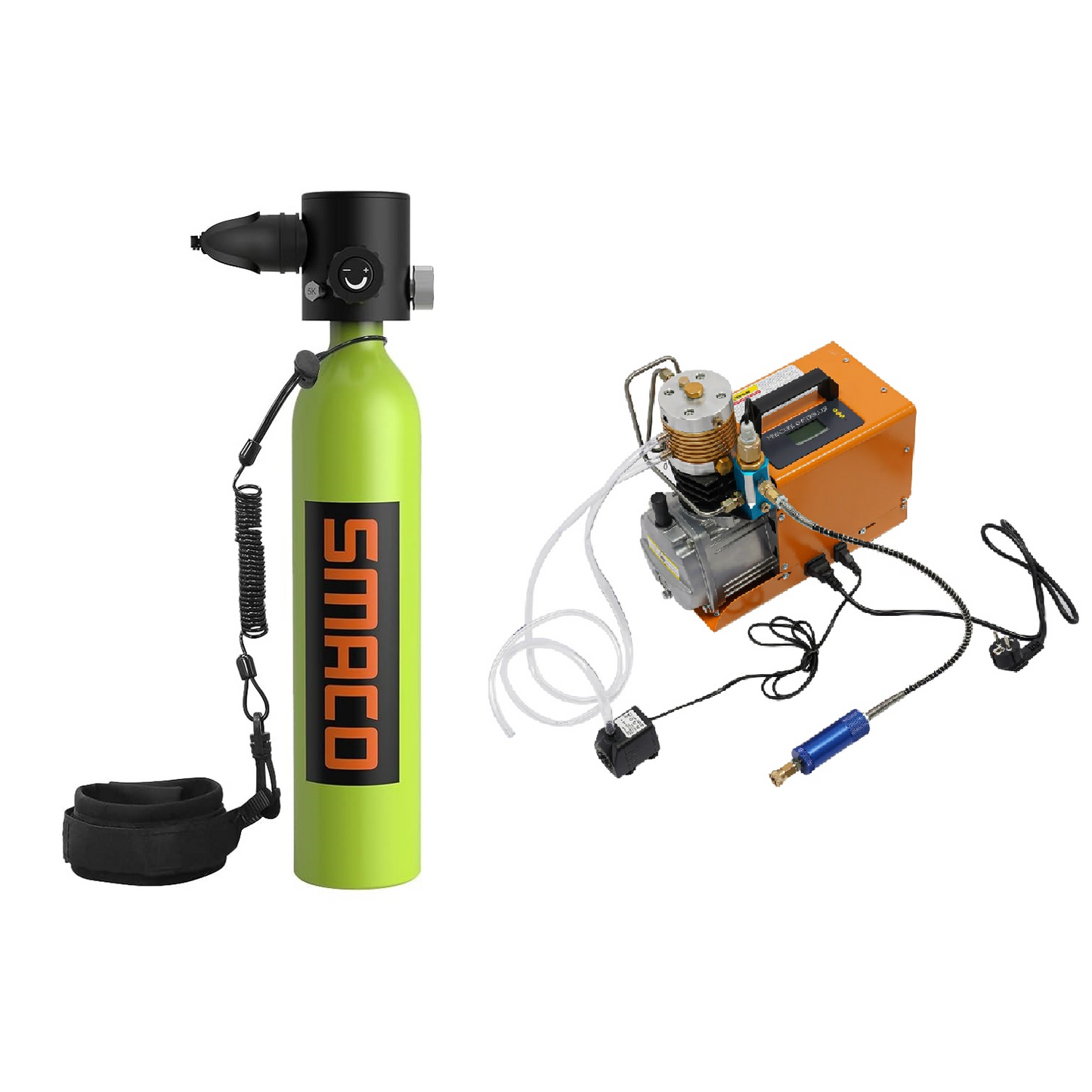 Mini bouteille de plongée S500 + Compresseur 220V