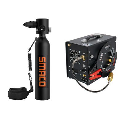 Mini bouteille de plongée S500 + Compresseur 12/220V