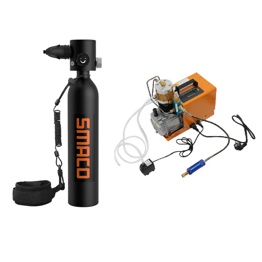 Mini bouteille de plongée S500 + Compresseur 220V