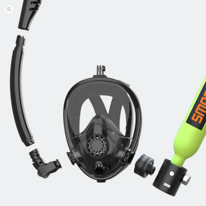 Mini bouteille de plongée S300 + Pompe manuelle + Masque K2