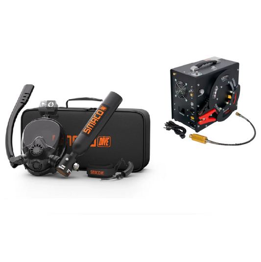 Mini bouteille de plongée S300Plus + Compresseur 12/220v + Masque K2