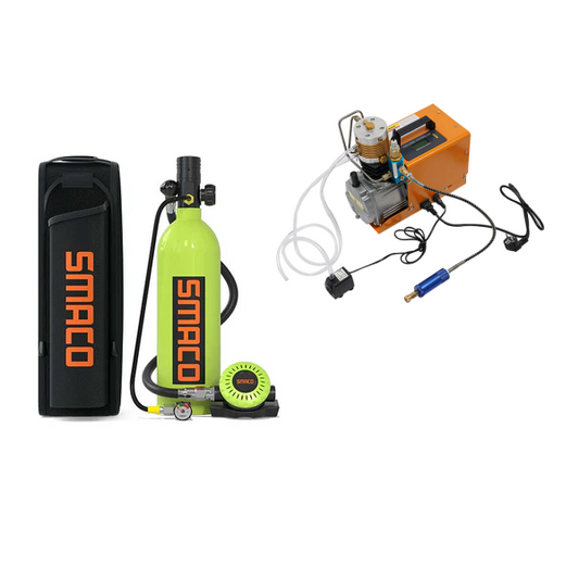 Mini bouteille de plongée S400Plus + Compresseur 220V