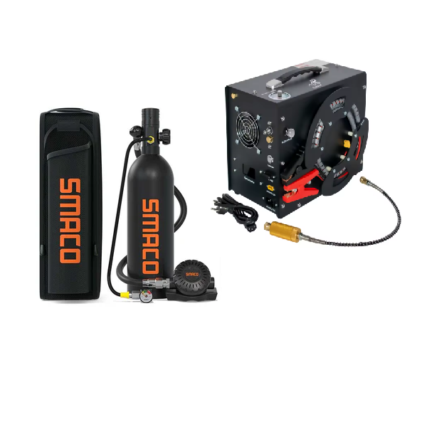 Mini bouteille de plongée S400Plus + Compresseur 12/220V