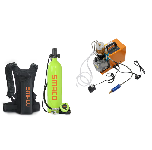 Mini bouteille de plongée S700Plus + Compresseur 220V
