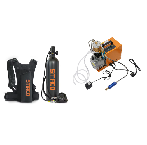 Mini bouteille de plongée S700Plus + Compresseur 220V