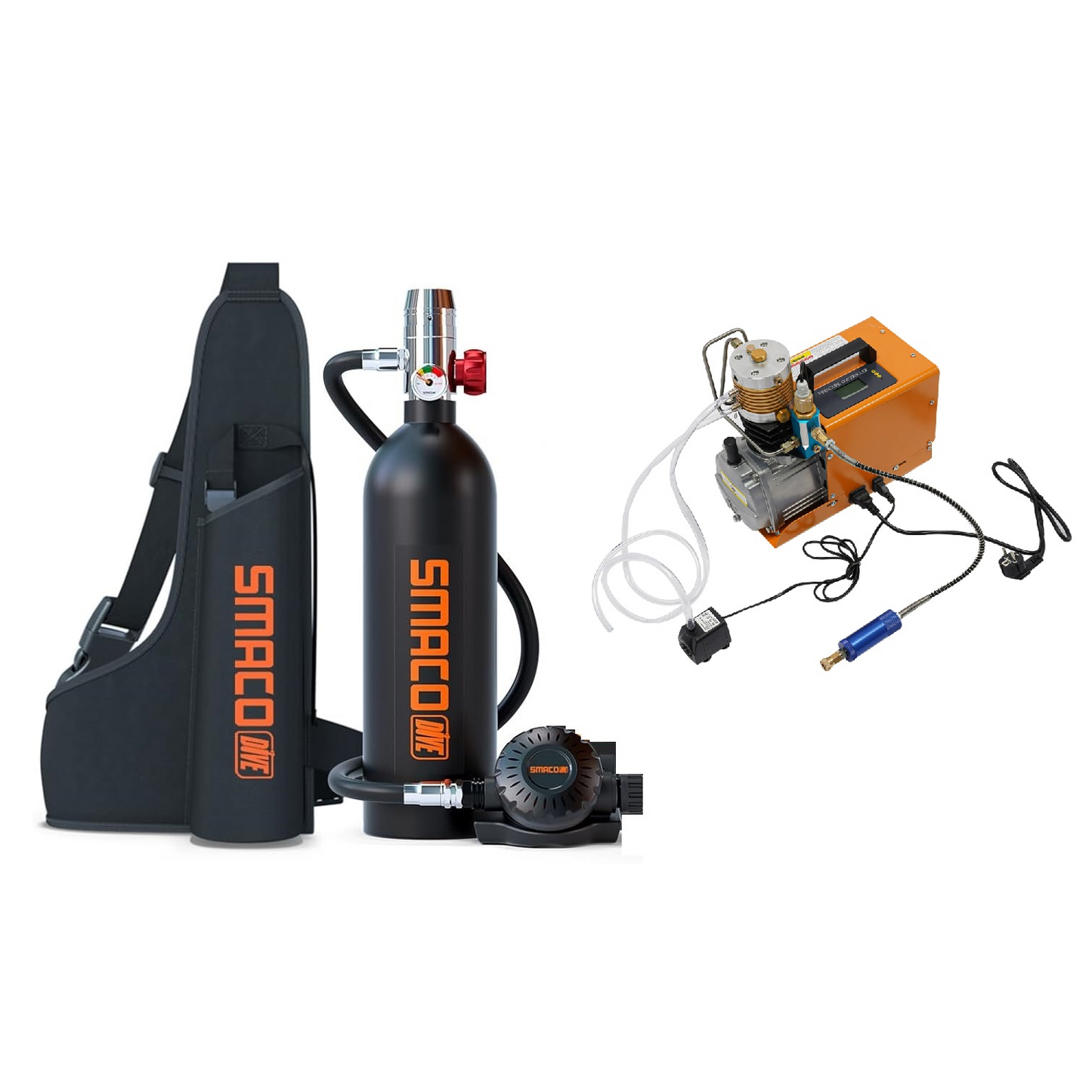 Mini bouteille de plongée S400 + Compresseur 220V