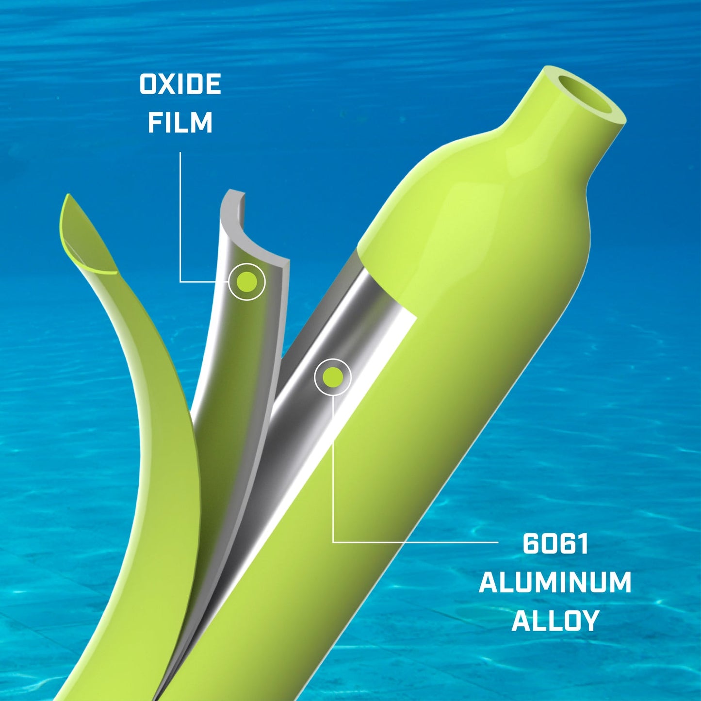 Résistance aluminium 6061 mini bouteille de plongée SMACO