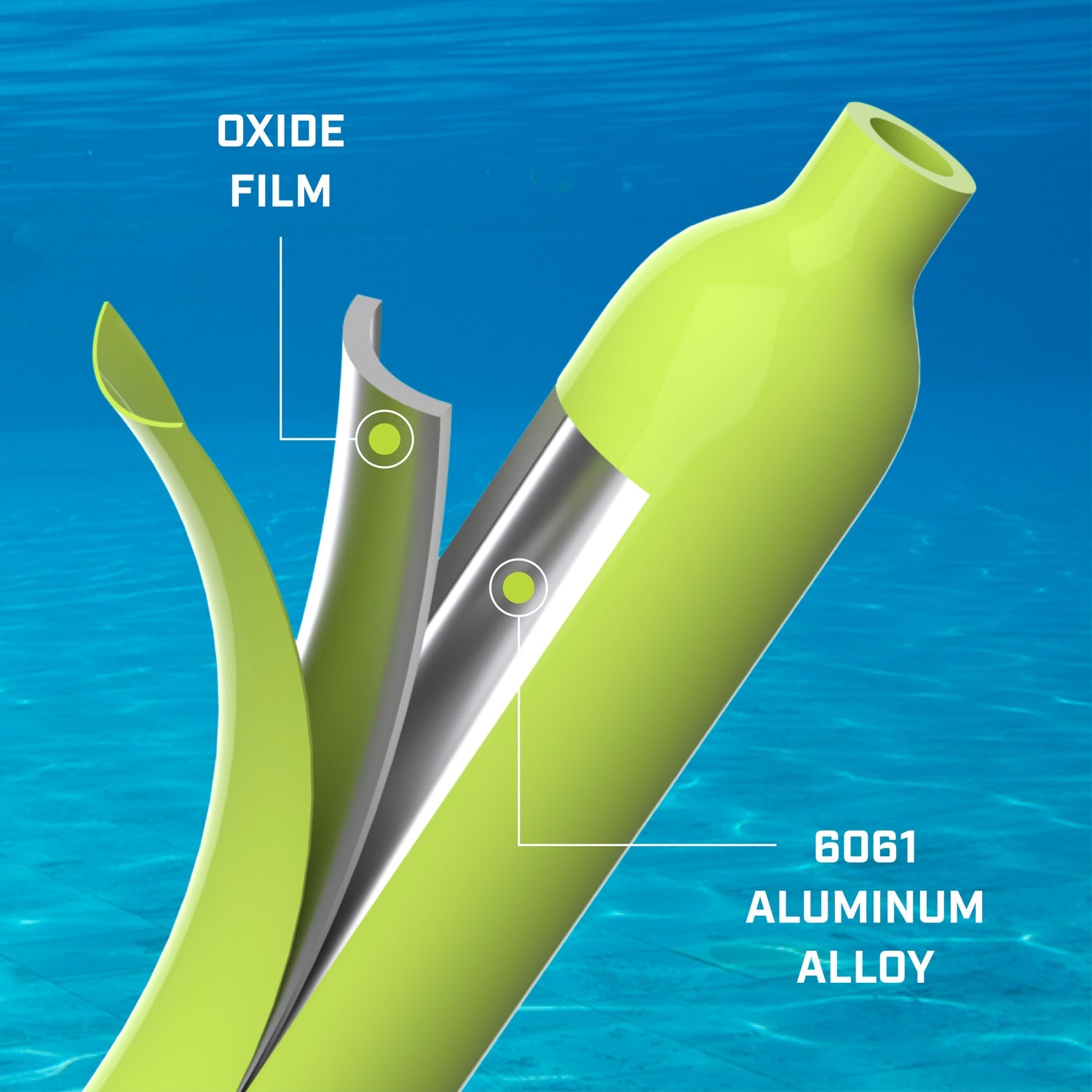 Résistance aluminium 6061 mini bouteille de plongée SMACO